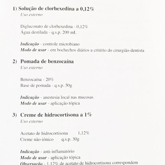 Página da 1ª edição do Formulário Odontológico - 1997